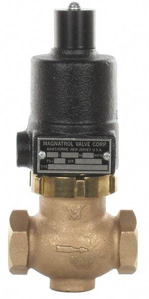 Magnatrol Valve - 1" Port, 2 Way, Bronze Solenoid Valve - Normally Open - Exact Tool & Supply