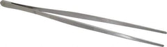 Value Collection - 10" OAL Stainless Steel Assembly Tweezers - Blunt, Serrated Points - Exact Tool & Supply