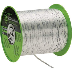 Greenlee - 3,000 Ft. Long, Polyester Measuring Tape - 3/16 Inch Diameter, 170 Lb. Breaking Strength - Exact Tool & Supply