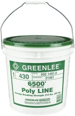 Greenlee - 6,500 Ft. Long, Polyline Rope - 210 Lb. Breaking Strength - Exact Tool & Supply
