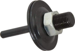 Value Collection - 1/2" Hole, Nut Lock Wheel Mandrel - 2-1/2" OAL, 3/8" Max Wheel Width, 1/4" Shank Diam - Exact Tool & Supply
