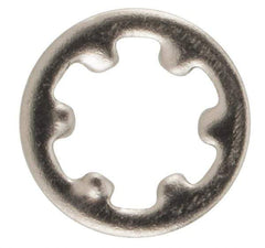 Value Collection - M25 Screw, 2.7mm ID, Stainless Steel Internal Tooth Lock Washer - 5.5mm OD, Uncoated, Grade 18-8 & Austenitic A2 - Exact Tool & Supply