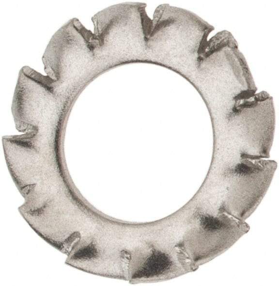 Value Collection - M4 Screw, 4.3mm ID, Stainless Steel External Tooth Lock Washer - 8mm OD, Uncoated, Grade 316 & Austenitic A4 - Exact Tool & Supply