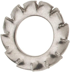 Value Collection - M4 Screw, 4.3mm ID, Stainless Steel External Tooth Lock Washer - 8mm OD, Uncoated, Grade 316 & Austenitic A4 - Exact Tool & Supply