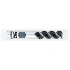 1" Dia. - 4-1/2" OAL - Bright VC10-50° Helix - Square End SE EM - 4 FL - Exact Tool & Supply