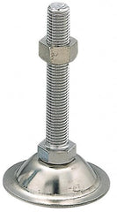 Sugatsune - Socket-Mount Leveling Pads & Mounts; Type: Studded ; Thread Size: M20 ; Base Diameter (Inch): 2-61/64 ; Load Capacity (Lb.): 1938.000 (Pounds); Load Capacity (kg): 880.00 ; Overall Length (Inch): 5-5/32 - Exact Tool & Supply