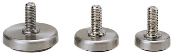 Sugatsune - Socket-Mount Leveling Pads & Mounts; Type: Studded ; Thread Size: M12 ; Base Diameter (Inch): 2-23/64 ; Load Capacity (Lb.): 881.000 (Pounds); Load Capacity (kg): 400.00 ; Overall Length (Inch): 2-1/32 - Exact Tool & Supply