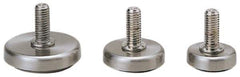 Sugatsune - 3/8-16 Bolt Thread, Stud Mount Leveling Pad & Mount - 220 Max Lb Capacity, 1-31/32" Base Diam - Exact Tool & Supply