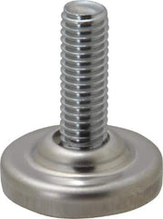 Sugatsune - 3/8-16 Bolt Thread, Stud Mount Leveling Pad & Mount - 352 Max Lb Capacity, 1-17/64" Base Diam - Exact Tool & Supply