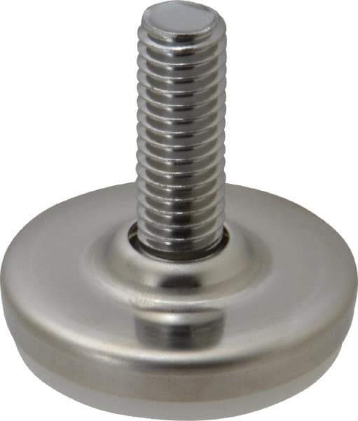 Sugatsune - 1/2-12 Bolt Thread, Stud Mount Leveling Pad & Mount - 352 Max Lb Capacity, 1-31/32" Base Diam - Exact Tool & Supply