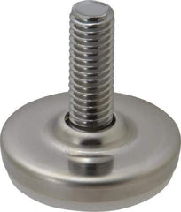 Sugatsune - 1/2-12 Bolt Thread, Stud Mount Leveling Pad & Mount - 352 Max Lb Capacity, 1-31/32" Base Diam - Exact Tool & Supply
