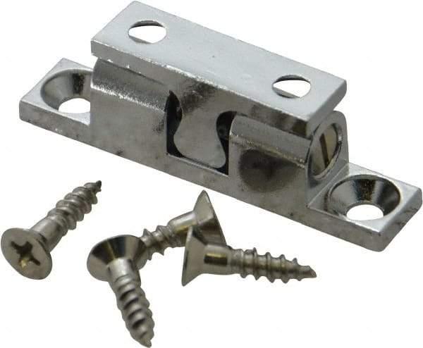 Sugatsune - 1.97" Long x 0.39" Wide x 0.63" High, Zinc Alloy Tension Catch - Chrome Plated, 2.9(6.4) N/Lb Pull Force, 3.1(6.8) N/Lb Push Force, 1-3/16" Long Strike, 23/64" Wide Strike - Exact Tool & Supply