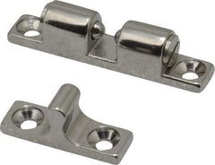 Sugatsune - 1.67" Long x 0.31" Wide x 0.54" High, Stainless Steel Tension Catch - Polished Stainless Steel Finish, 1.3(2.9) N/Lb Pull Force, 2.0(4.4) N/Lb Push Force, 7/16" Long Strike, 19/64" Wide Strike - Exact Tool & Supply