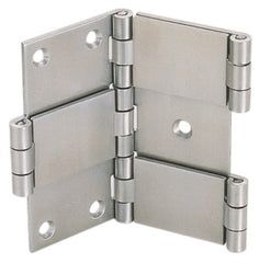 Sugatsune - 3-9/64" Long x 3-45/64" Wide 304 Stainless Double Action Commercial Hinge - Exact Tool & Supply
