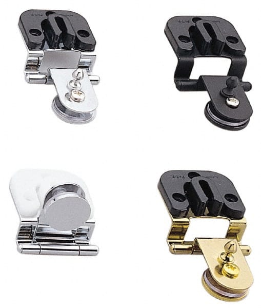 Sugatsune - 1-29/64" Long x 1-39/64" Wide Steel/Aluminum Half Overlay Glass Door with Catch Commercial Hinge - Exact Tool & Supply