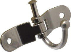 Sugatsune - 10.5 Lb Capacity, 1-41/64" Projection, Stainless Steel Utility Hook - 15/32" Thread Length, 1-41/64" OAL, 11/64" Wire Diam - Exact Tool & Supply