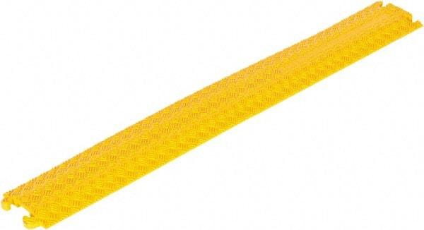 Vestil - 40" Long x 5-1/2" Wide x 3/4" High, Rubber Ramp Cable Guard - 2,200 Lb Load Limit - Exact Tool & Supply
