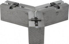 Abbott Workholding Products - Tongue & Groove Attachment, Square Soft Lathe Chuck Jaw - 3 Jaws, Aluminum, 1-3/4" Btw Mount Hole Ctrs, 4" Long x 1-1/2" Wide x 2" High, 5/16" Groove, 3/8" Fastener - Exact Tool & Supply