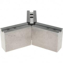 Abbott Workholding Products - 1.5mm x 60° Serrated Attachment, Square Soft Lathe Chuck Jaw - 3 Jaws, Steel, 63/64" Btw Mount Hole Ctrs, 4" Long x 1-1/2" Wide x 3" High, 0.5512" Groove, 0.4724" & 12mm Fastener - Exact Tool & Supply