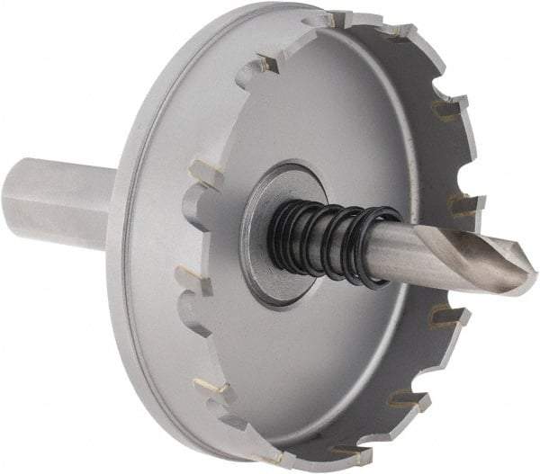 Hougen - 2-1/2" Diam, 1/8" Cutting Depth, Hole Saw - Carbide-Tipped Saw, Toothed Edge - Exact Tool & Supply
