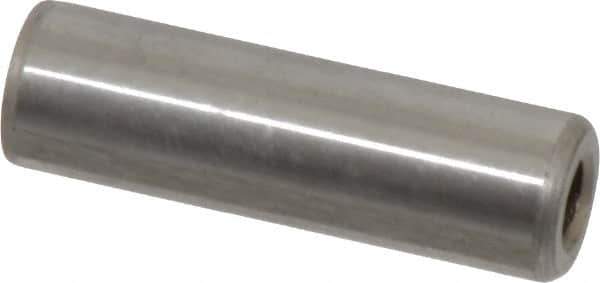 Gibraltar - 3/8" Diam x 1-1/4" Pin Length C-1215 Case Hardened Steel Pull Out Dowel Pin - 1 Beveled & 1 Threaded End - Exact Tool & Supply