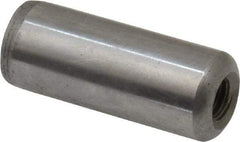 Gibraltar - 1/2" Diam x 1-1/4" Pin Length C-1215 Case Hardened Steel Pull Out Dowel Pin - 1 Beveled & 1 Threaded End - Exact Tool & Supply