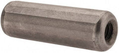 Gibraltar - 1/2" Diam x 1-1/2" Pin Length C-1215 Case Hardened Steel Pull Out Dowel Pin - 1 Beveled & 1 Threaded End - Exact Tool & Supply