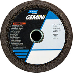 4″ / 3″ × 2″ × 5/8″-11 Gemini Snagging Wheel Type 11 Flaring Cup 16 Grit Aluminum Oxide - Exact Tool & Supply