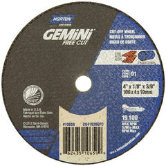 4″ × 1/8″ × 3/8″ Gemini Small Diameter Cut-Off Wheel Aluminum Oxide - Exact Tool & Supply