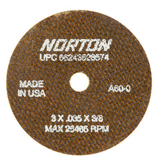 3 x .060 × 1/4″ OBNA2 Small Diameter Cut-Off Wheel <=3″ 23A 60 O BNA2 Type 01/41 - Exact Tool & Supply