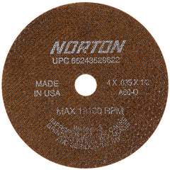 4″ × 0.035″ × 1/2″ Small Diameter Cut-Off Wheel Type 01 Straight Aluminum Oxide - Exact Tool & Supply
