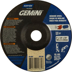6 × 1/8 × 7/8″ Gemini Long Life Grinding Wheel A 24 T Type 27 - Exact Tool & Supply