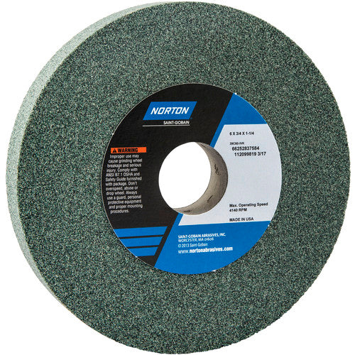 ‎6″ × 3/4″ × 1-1/4″ 39C Toolroom Wheel Type 01 Straight 60 Grit Silicon Carbide - Exact Tool & Supply