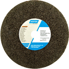6″ × 1″ × 5/8″ NorZon Plus Snagging Wheel Type 01 Straight 14 Grit Zirconia Alumina - Exact Tool & Supply