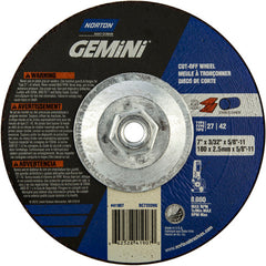 ‎7″ × 3/32″ × 5/8″-11 Gemini Non-Woven Depressed Center Wheel Type 27 24 Grit - Exact Tool & Supply