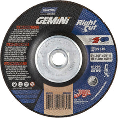 ‎5″ × 0.045″ × 5/8″-11 Gemini Non-Woven Depressed Center Wheel Type 27 24 Grit - Exact Tool & Supply