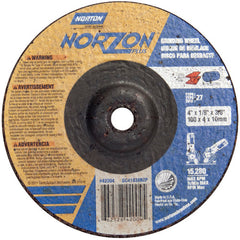 4″ × 1/8″ × 3/8″ NorZon Plus Non-Woven Depressed Center Wheel Type 27 - Exact Tool & Supply