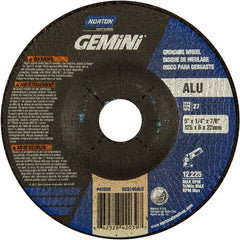 5″ × 1/4″ × 7/8″ Gemini Non-Woven Depressed Center Wheel Type 27 46 Grit Aluminum Oxide - Exact Tool & Supply