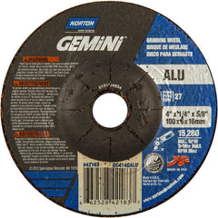 4 × 1/4 × 5/8″ Gemini ALU Grinding Wheel A 46 Q BDA Type 27 - Exact Tool & Supply