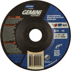 5″ × 1/8″ × 7/8 ″ Gemini Non-Woven Depressed Center Wheel Type 29 36 Grit - Exact Tool & Supply