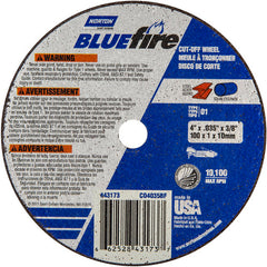 4 x .035 × 3/8″ BlueFire Small Diameter Cut-Off Wheel >3″ ZA 46 X Type 01/41 - Exact Tool & Supply