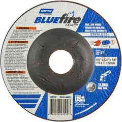 ‎4-1/2″ × 1/4″ × 7/8″ BlueFire Non-Woven Depressed Center Wheel Type 27 - Exact Tool & Supply