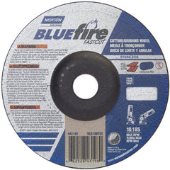 6″ × 1/8″ × 7/8″ BlueFire Non-Woven Depressed Center Wheel Type 27 Zirconia Alumina / Aluminum Oxide - Exact Tool & Supply