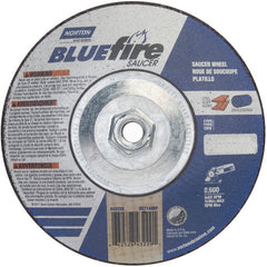 7″ × 1/4″ × 5/8″ BlueFire Non-Woven Depressed Center Wheel Type 28 Saucer - Exact Tool & Supply