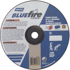 9″ × 1/8″ × 7/8″ BlueFire Non-Woven Depressed Center Wheel Type 27 Zirconia Alumina / Aluminum Oxide - Exact Tool & Supply