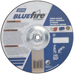 9″ × 1/8″ × 5/8″ BlueFire Non-Woven Depressed Center Wheel Type 27 Zirconia Alumina / Aluminum Oxide - Exact Tool & Supply