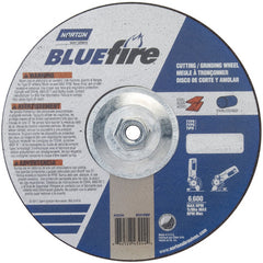 9″ × 1/8″ × 5/8″ BlueFire Non-Woven Depressed Center Wheel Type 27 Zirconia Alumina / Aluminum Oxide - Exact Tool & Supply