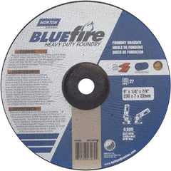 9″ × 1/4″ × 7/8″ BlueFire Non-Woven Depressed Center Wheel Type 27 Zirconia Alumina / Aluminum Oxide - Exact Tool & Supply