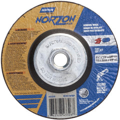 ‎4-1/2″ × 1/4″ × 5/8″ NorZon Plus Non-Woven Depressed Center Wheel Type 27 - Exact Tool & Supply