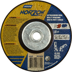 5″ × 1/8″ × 5/8″ NorZon Plus Non-Woven Depressed Center Wheel Type 27 - Exact Tool & Supply